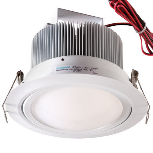 Schneider Luxor 135 9  Watt LED Einbauleuchte weiss